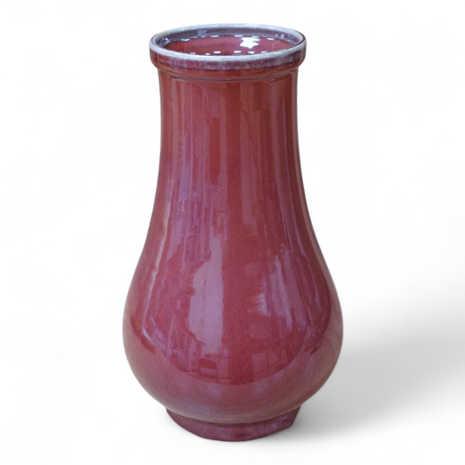 A Chinese sang de boeuf glazed vase, 29cm high